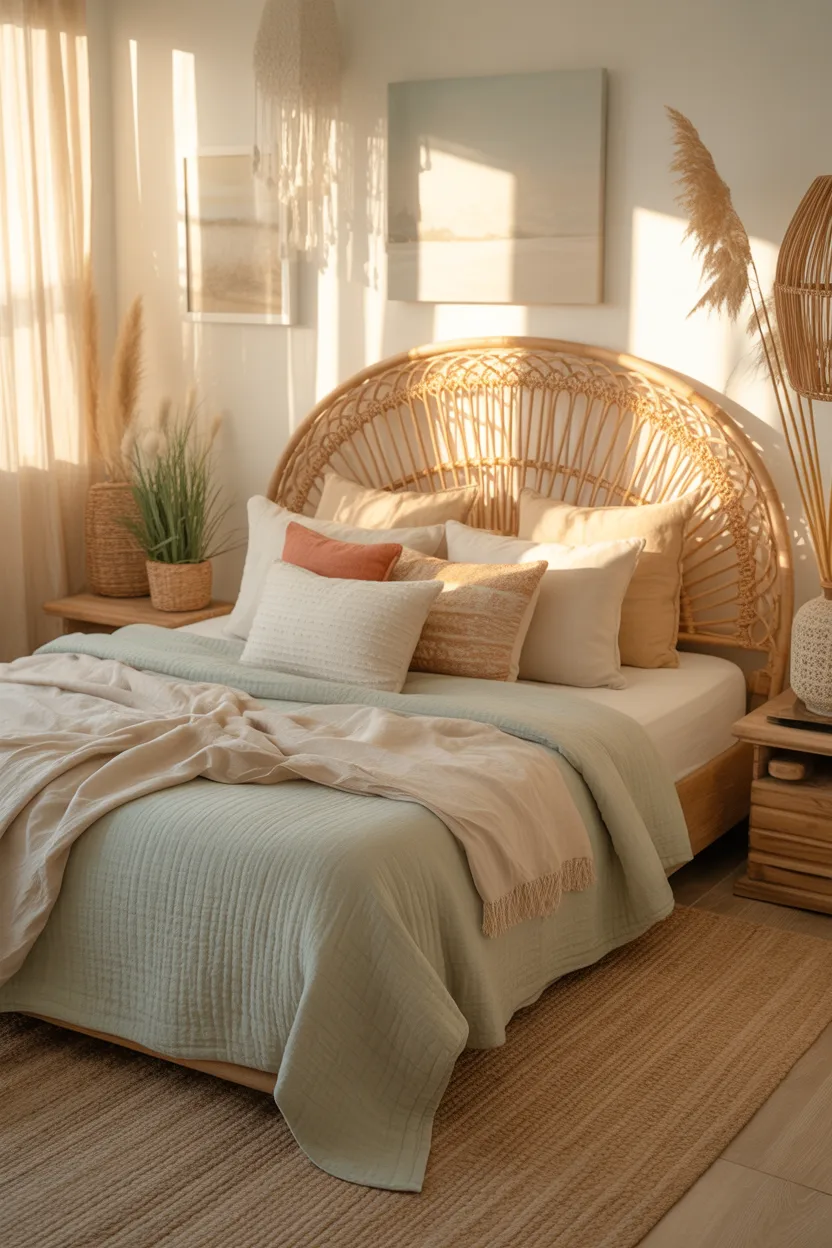 Coastal Boho Bedroom Decor