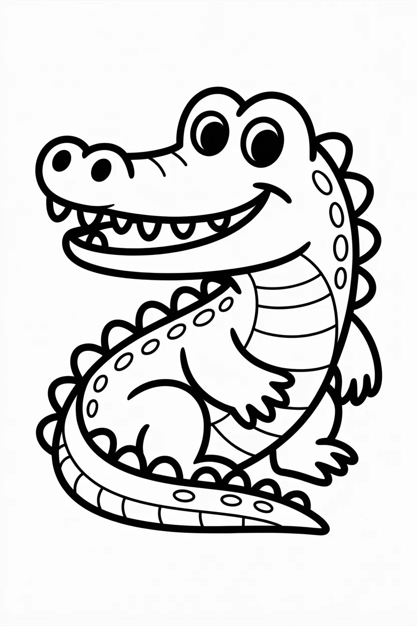 5 Crocodile coloring pages free printable