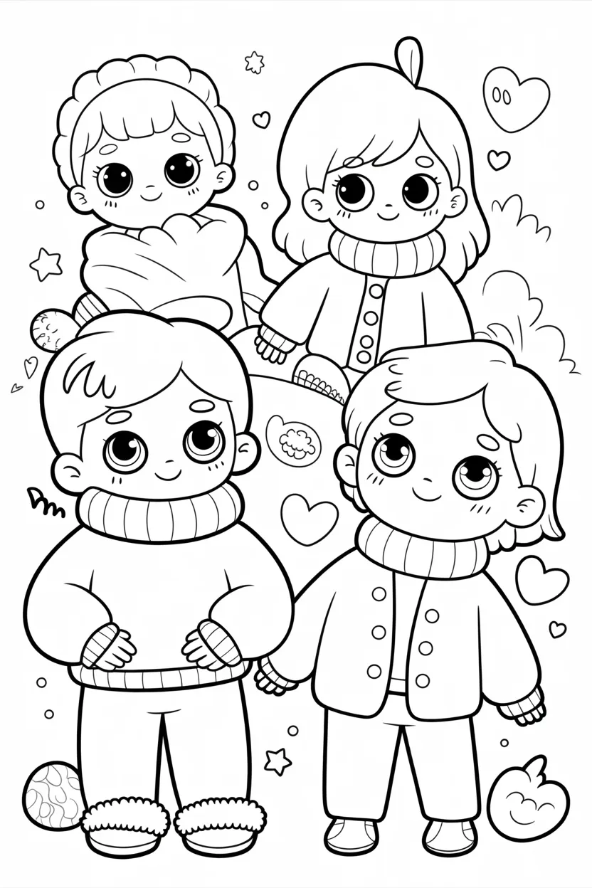 cute charcter coloring pages free printable