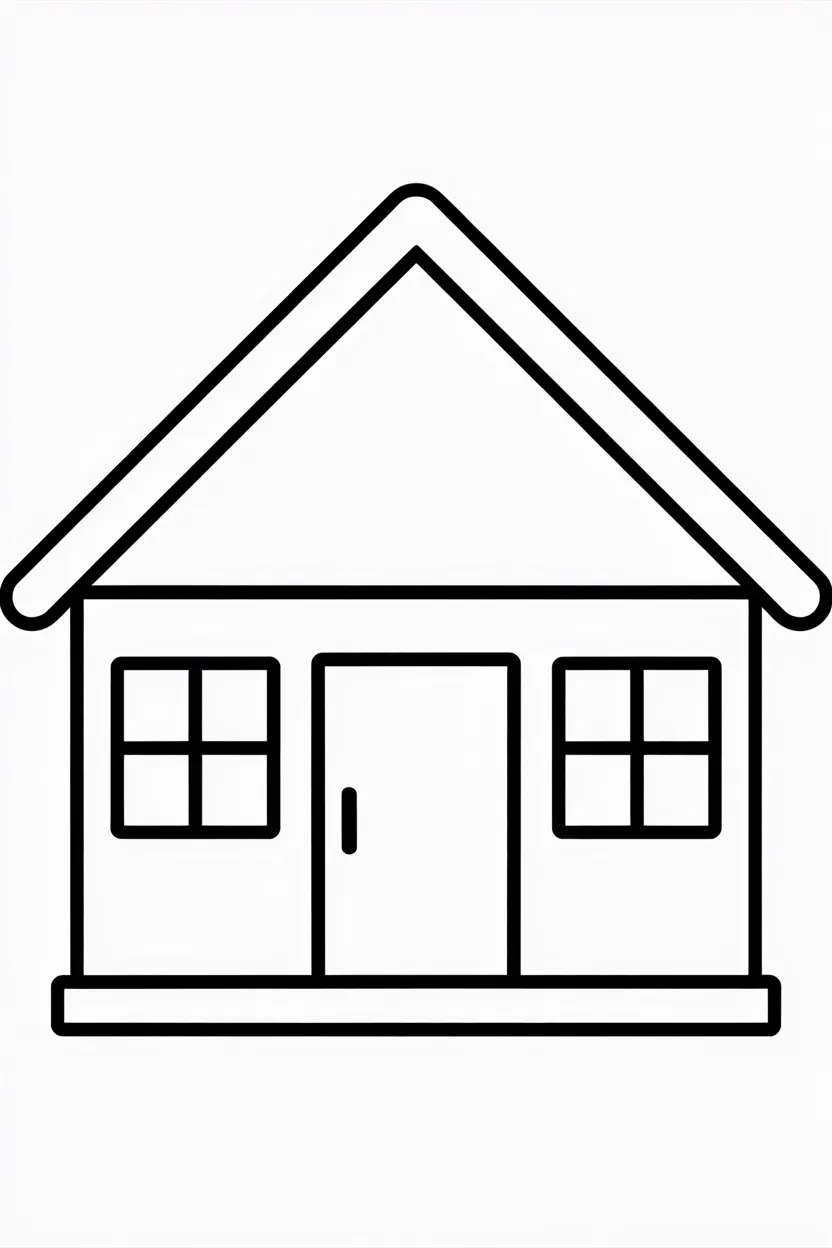 Easy House Coloring Pages Free Printable