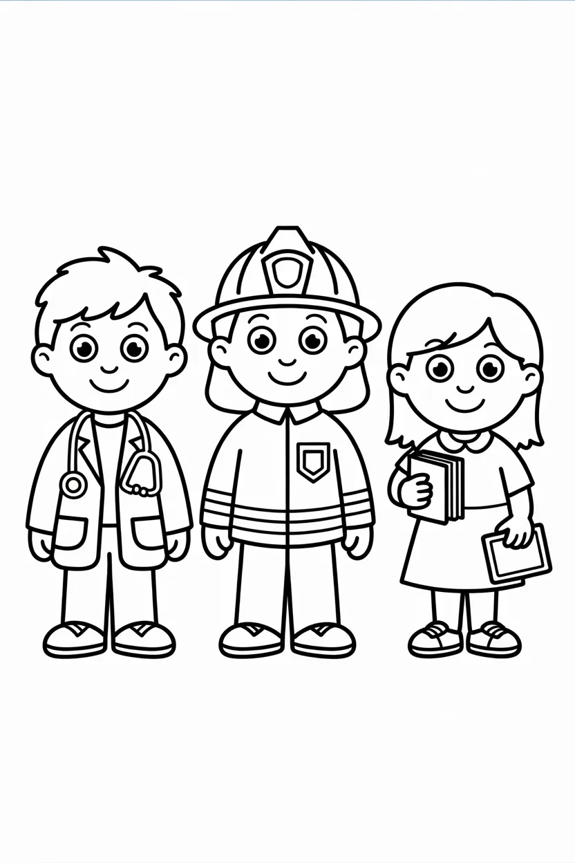 community helpers coloring pages free printable