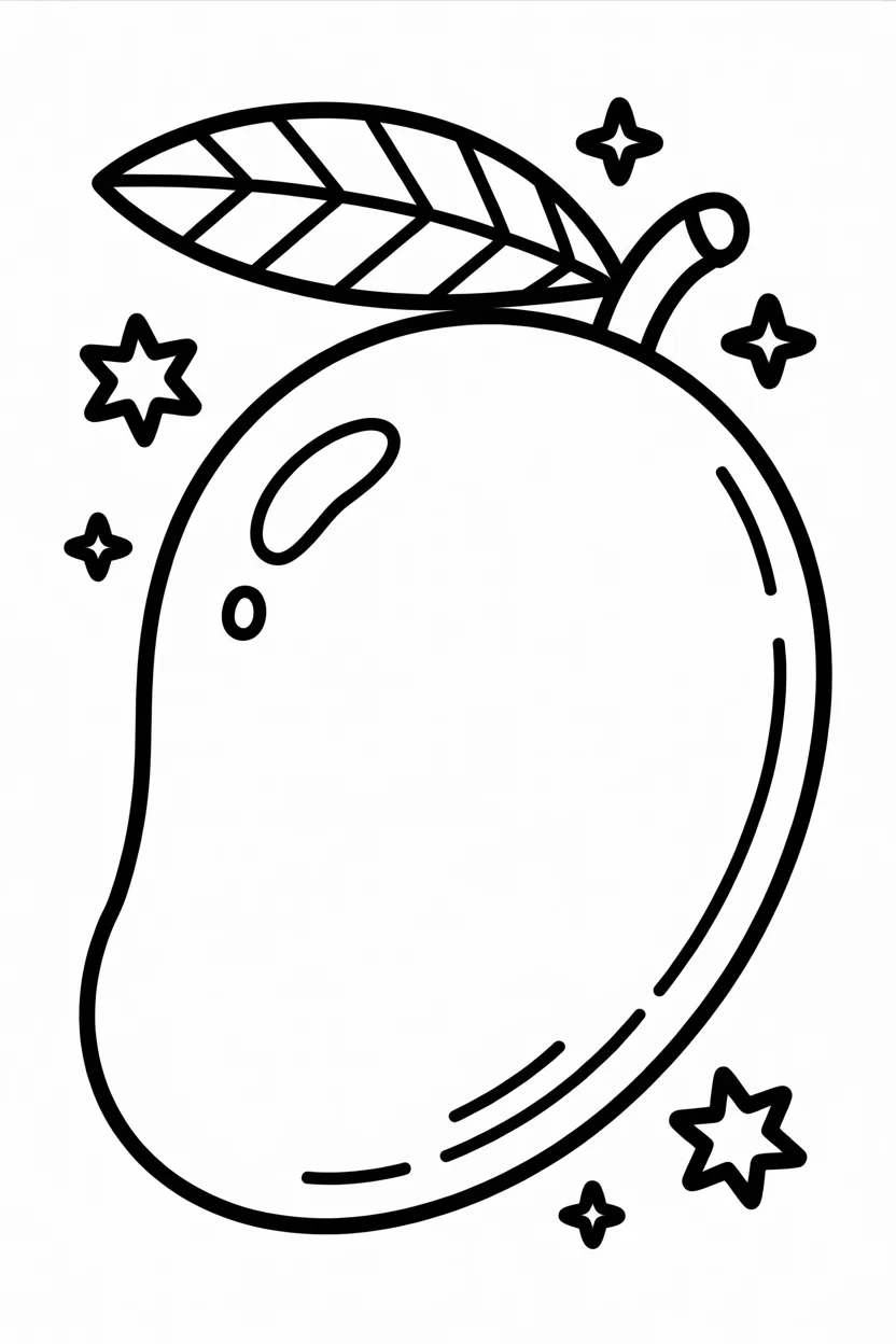 5 Mango coloring pages free printable