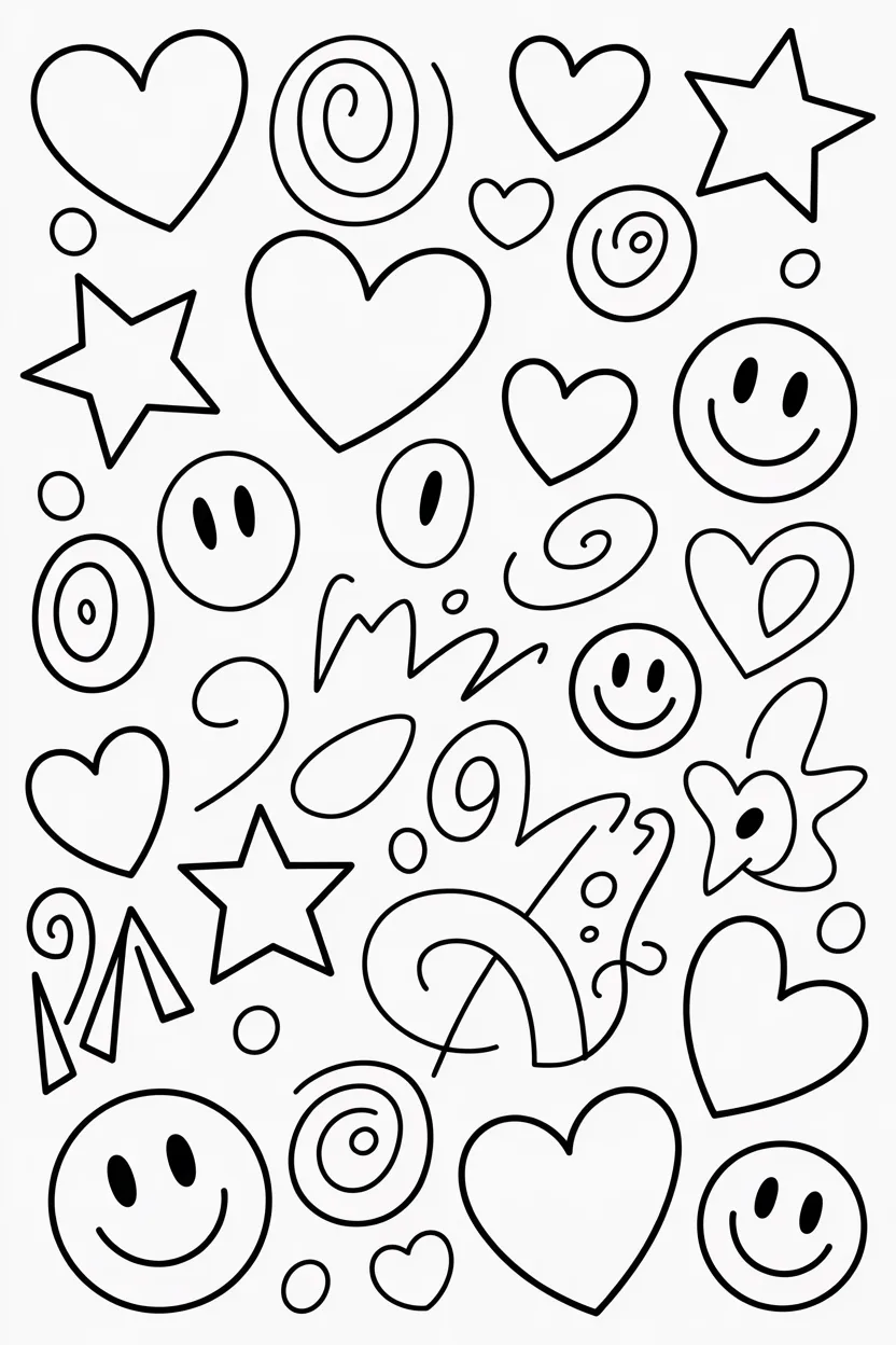 doodle coloring pages free printable