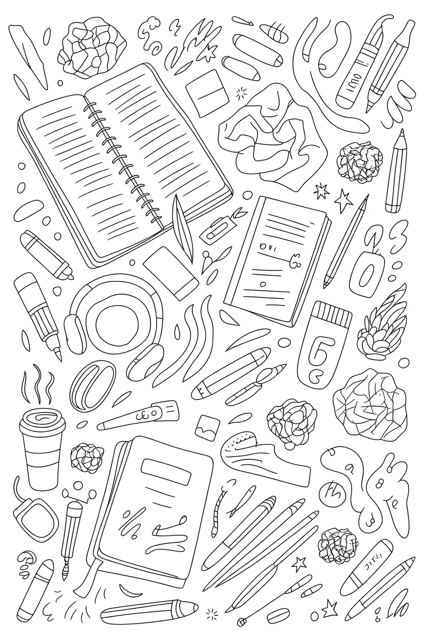 Doodle Coloring Pages Free Printable