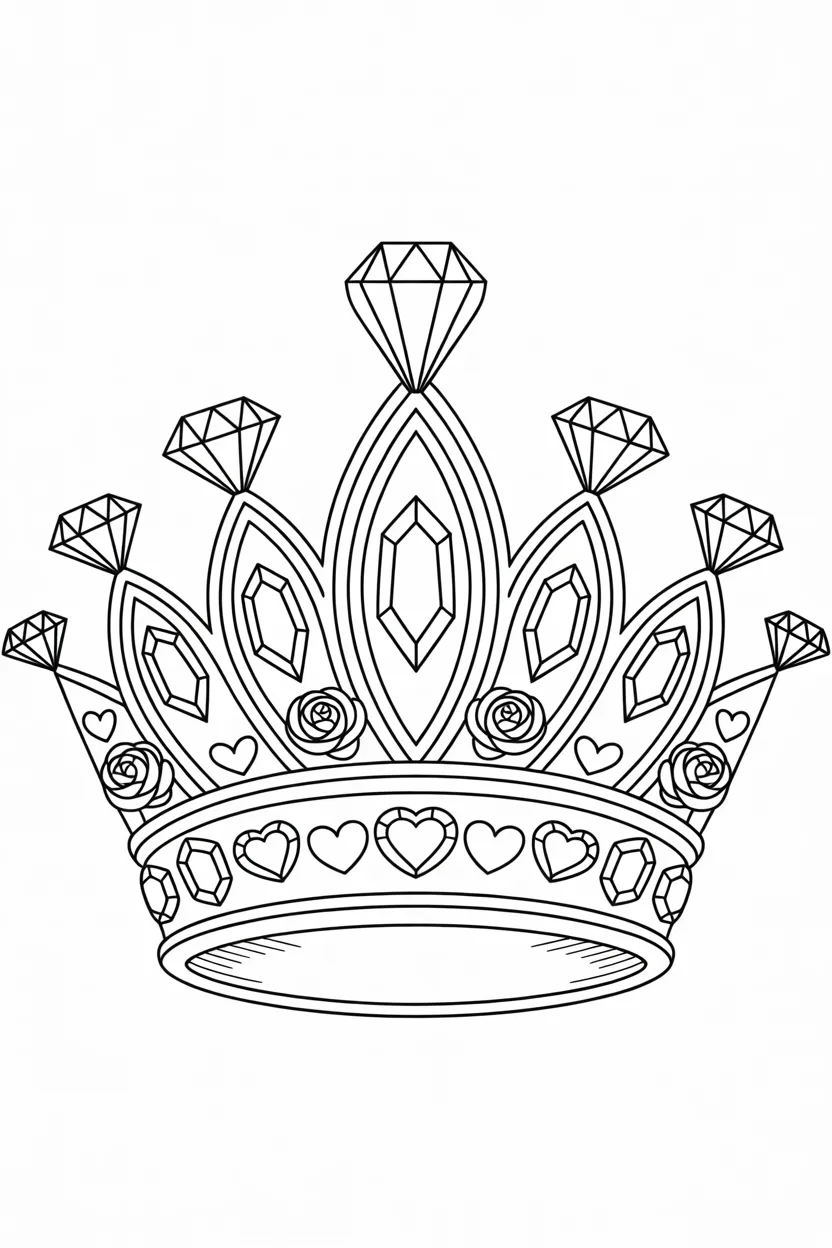 Royal crown coloring pages free printable