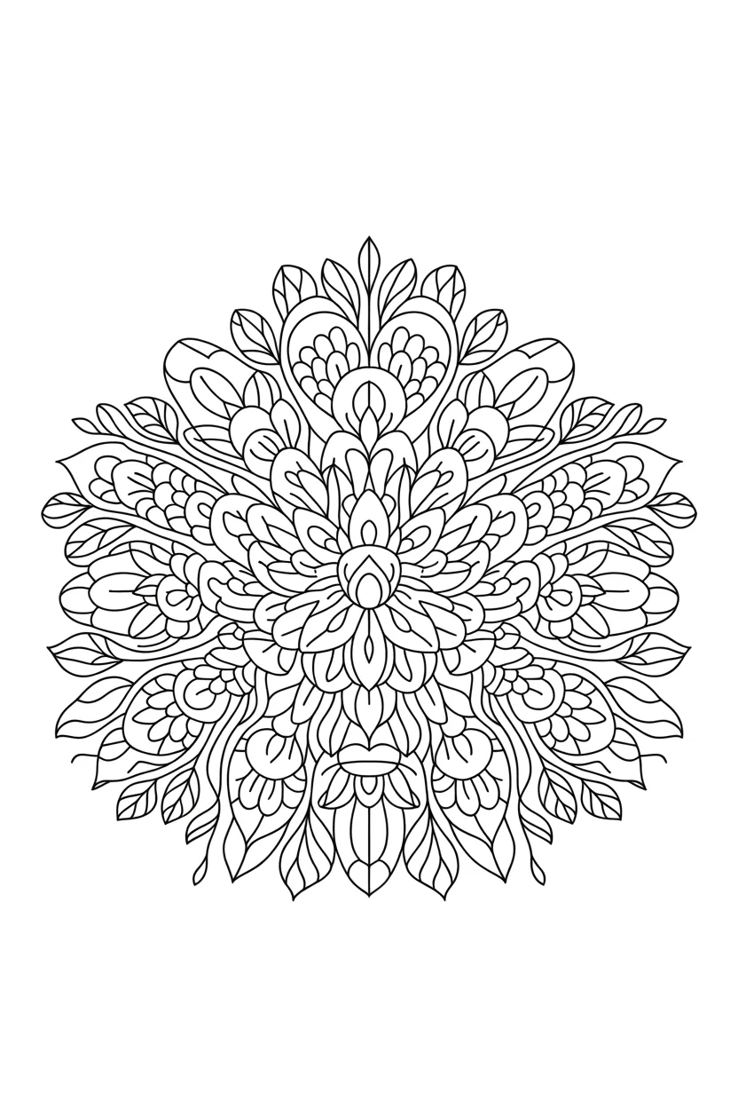 floral mandala coloring pages