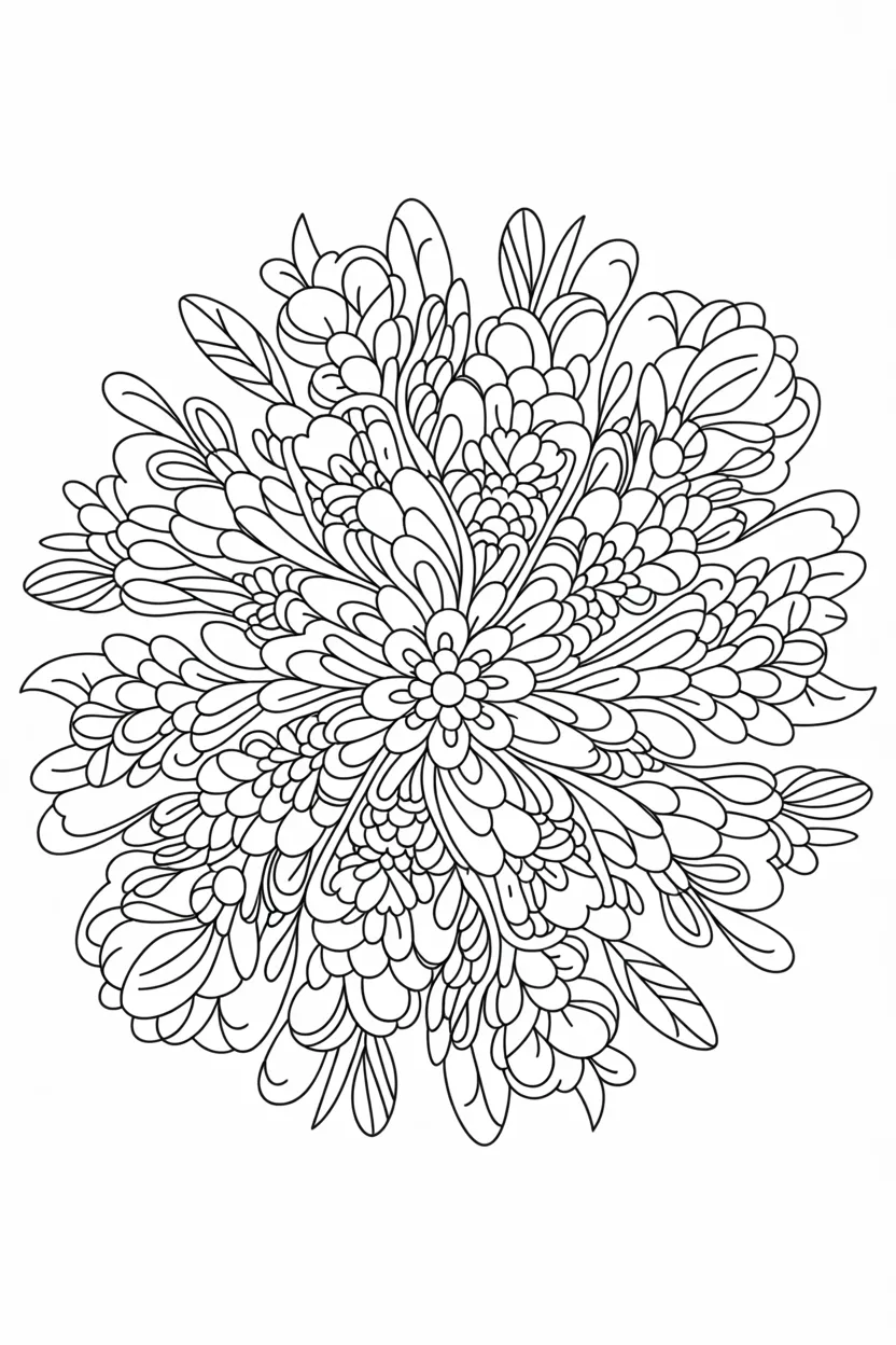 floral mandala coloring pages
