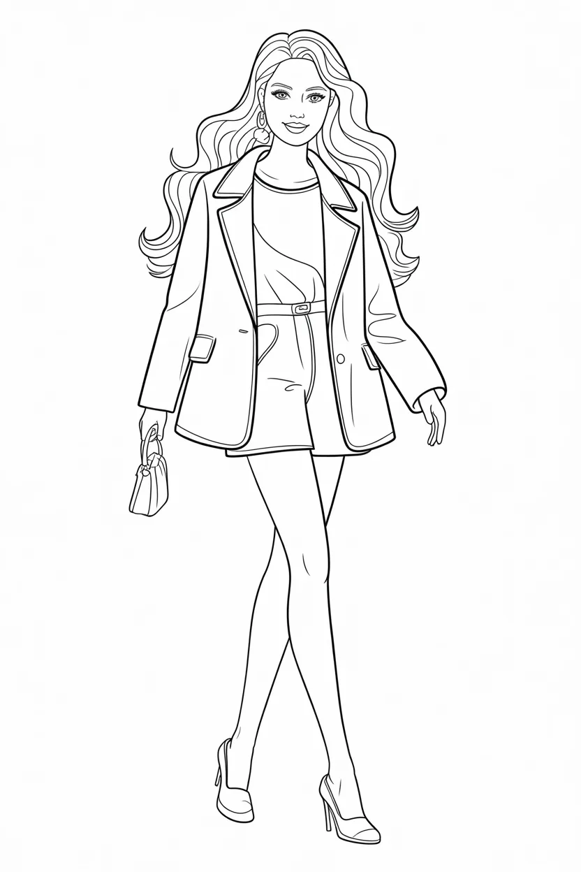 fashion girl coloring pages free printable