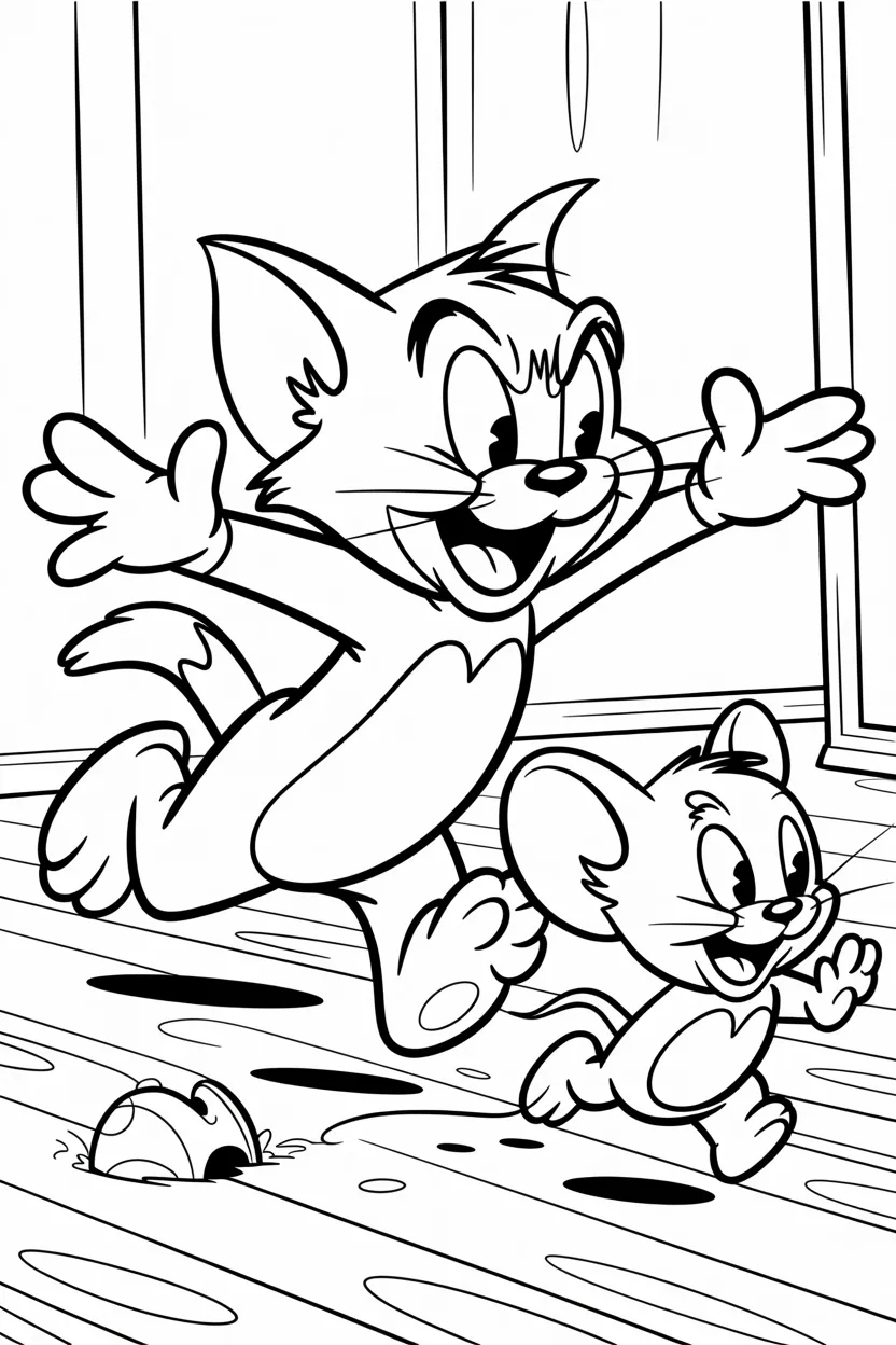 4 Tom and Jerry coloring pages free printable
