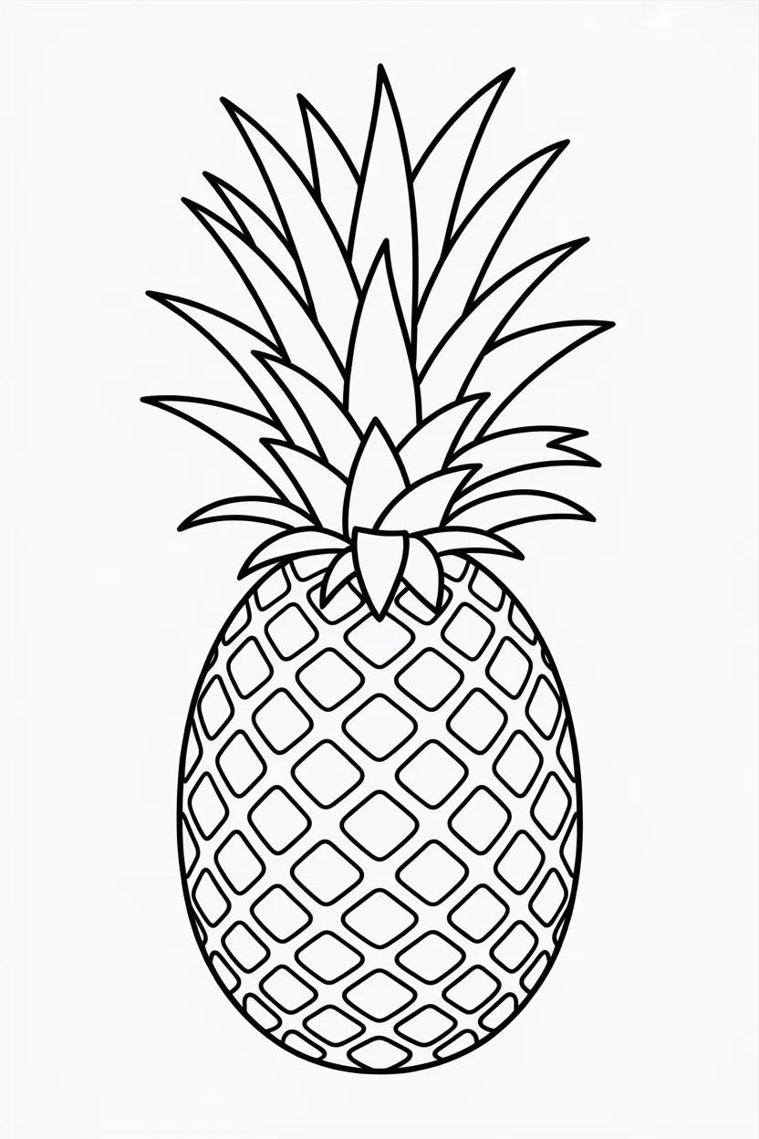 Pineapple Coloring Pages Free Printable