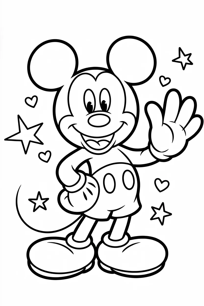 Mickey Mouse coloring pages free printable