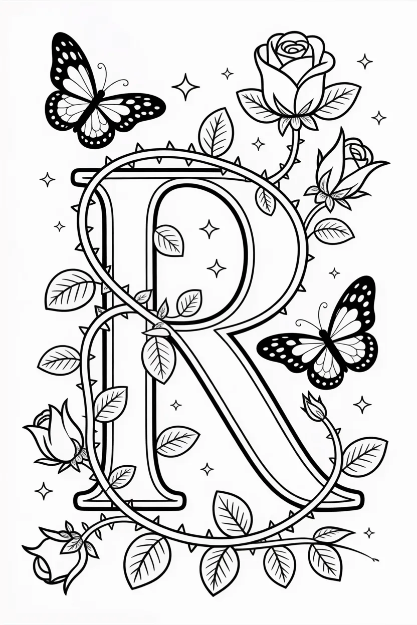 alphabet letter R coloring pages