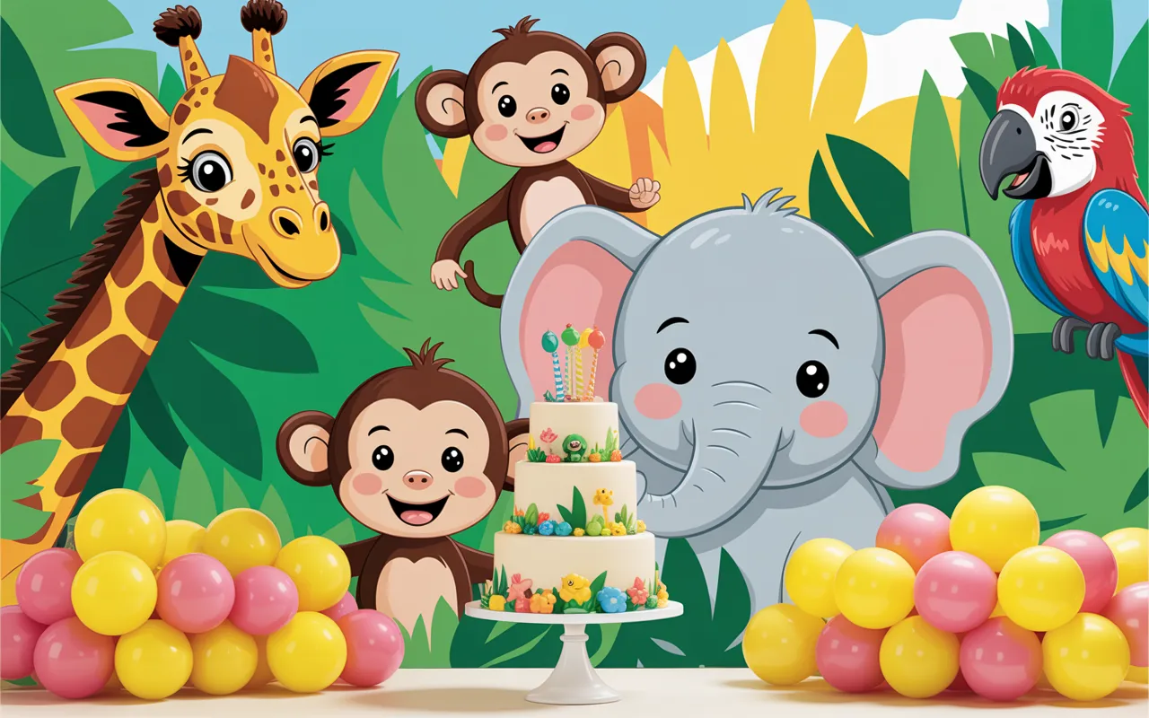 Cartoon Animal Backdrop