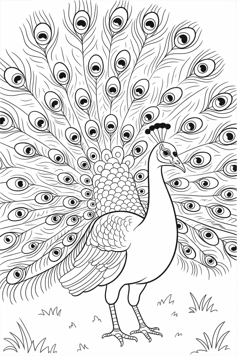 Peacock coloring pages free printable