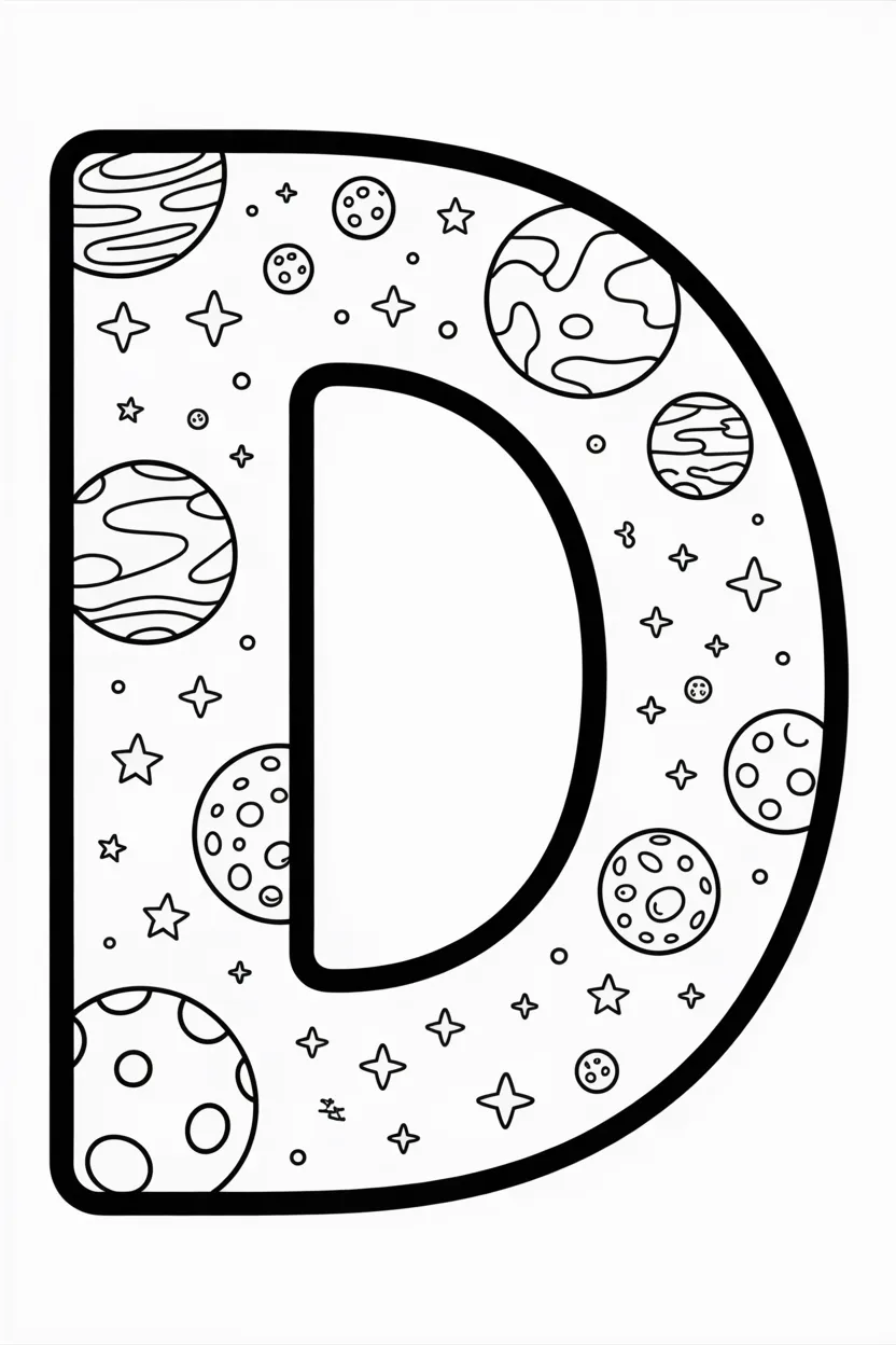 alphabet letter D coloring pages free printable