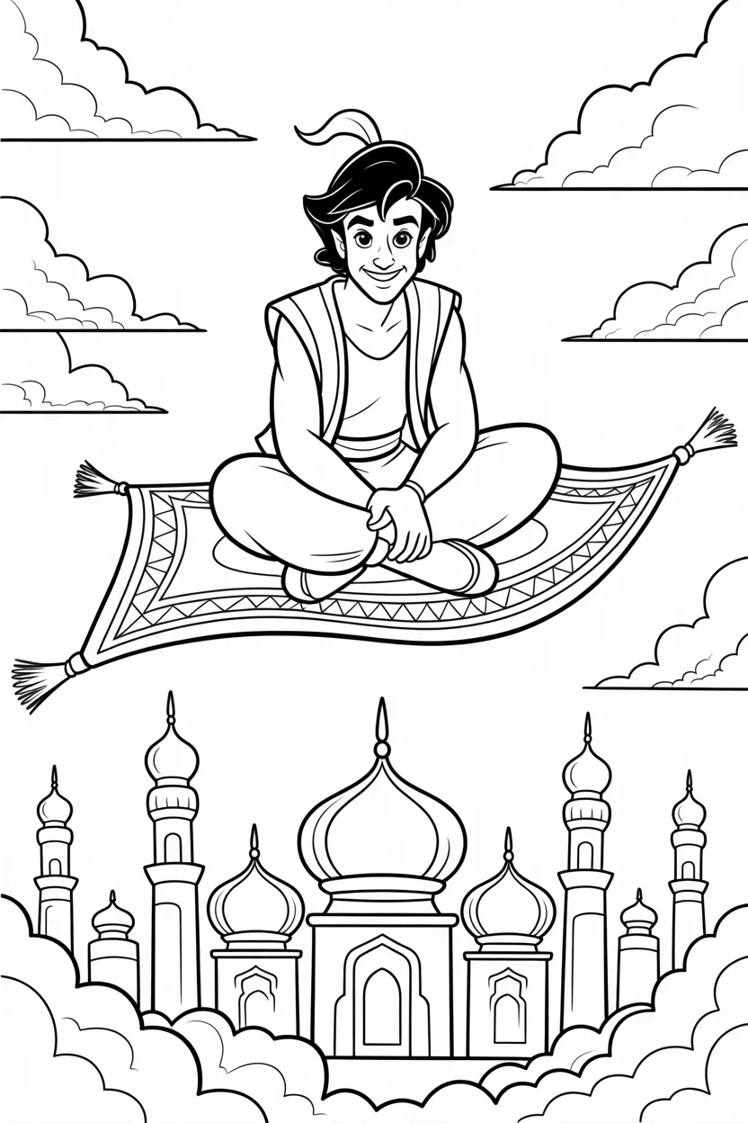 Aladin coloring pages free printable
