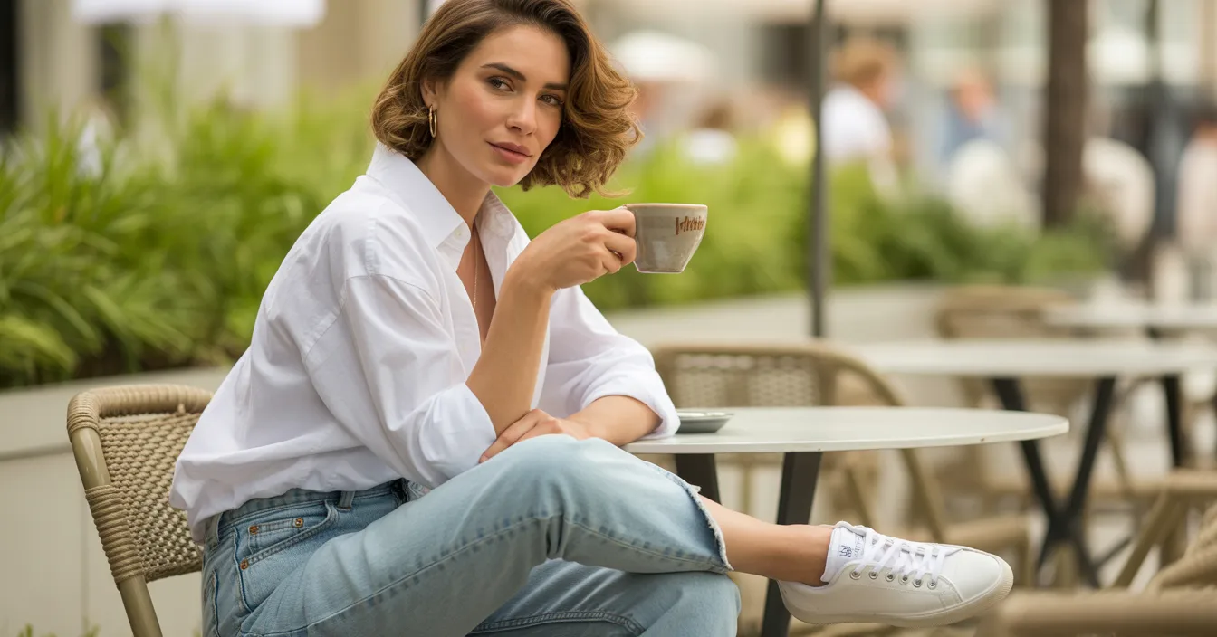 Button Down Shirt with Denim Jeans