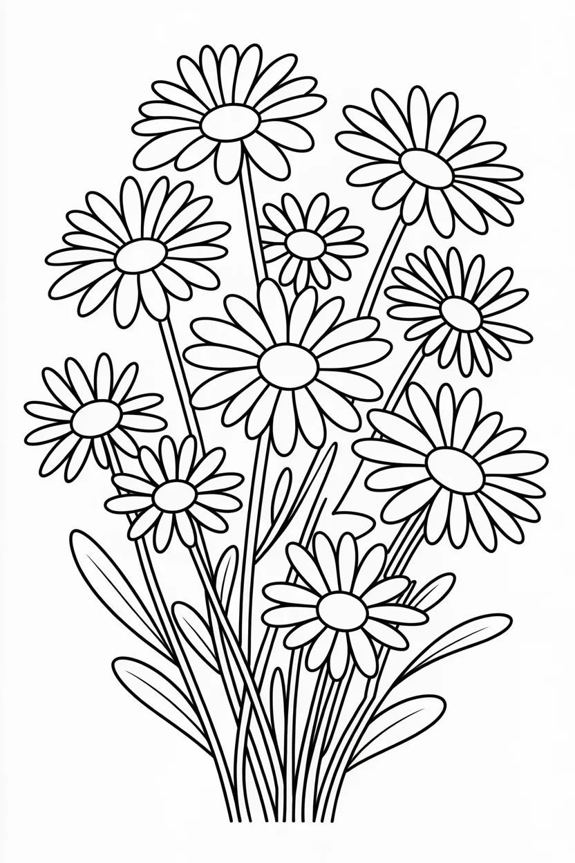 daisy flowers coloring pages 5 free printable