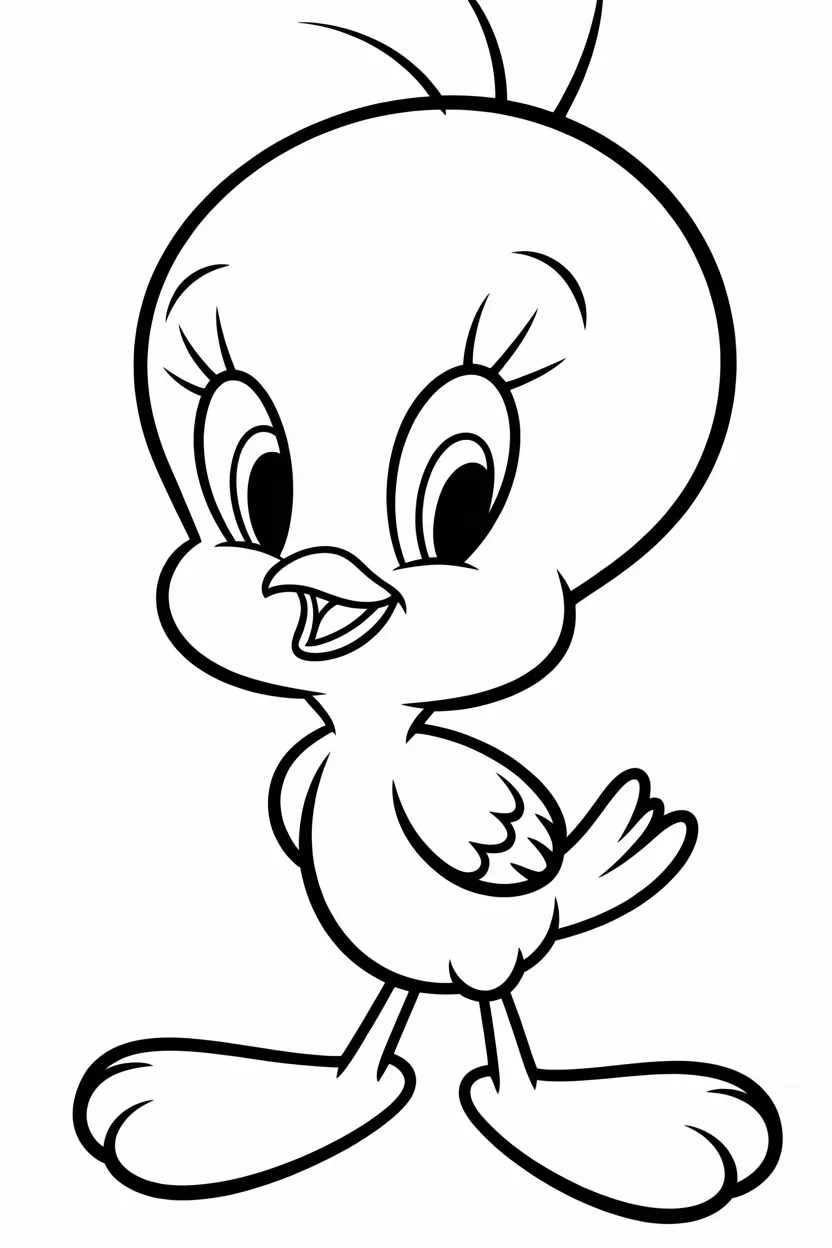 4 Tweety coloring pages free printable