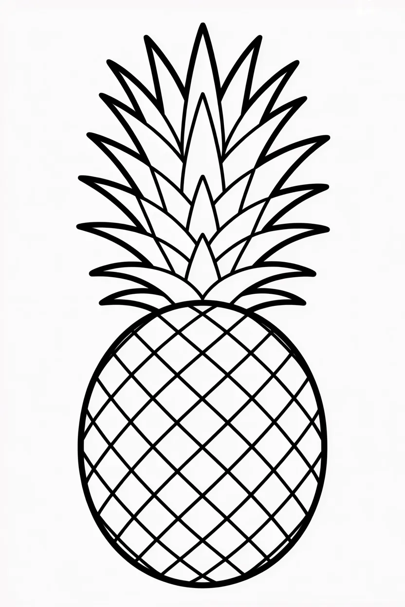 Pineapple Coloring Pages Free Printable