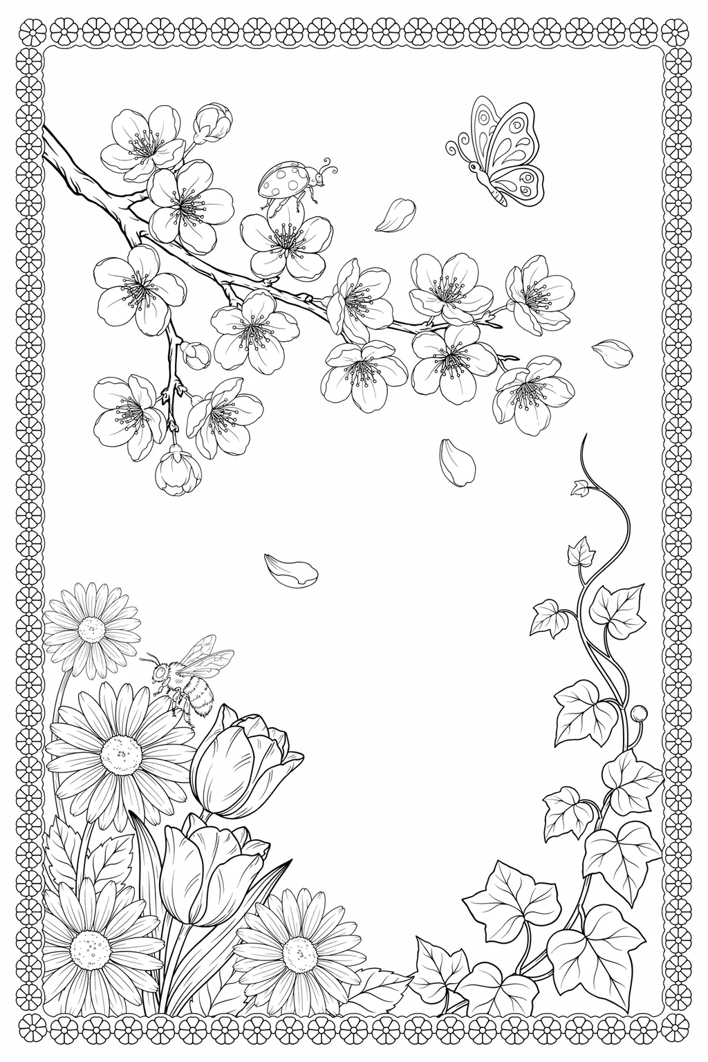 flowers coloring pages