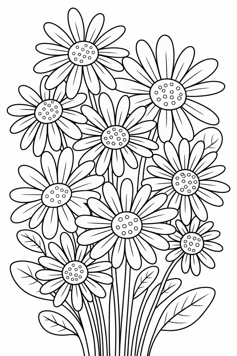 daisy flowers coloring pages 5 free printable