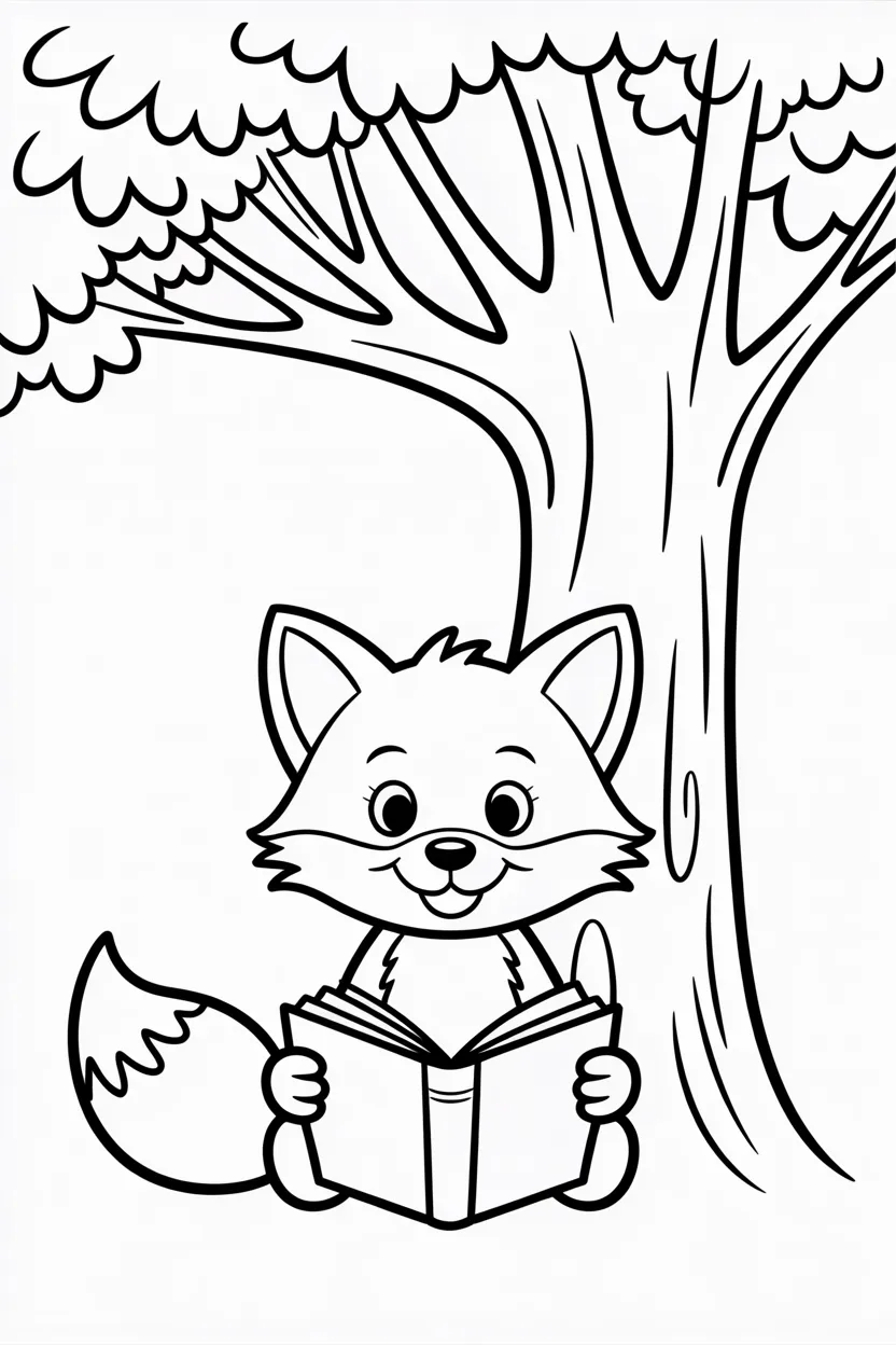 5 Fox coloring pages free printable