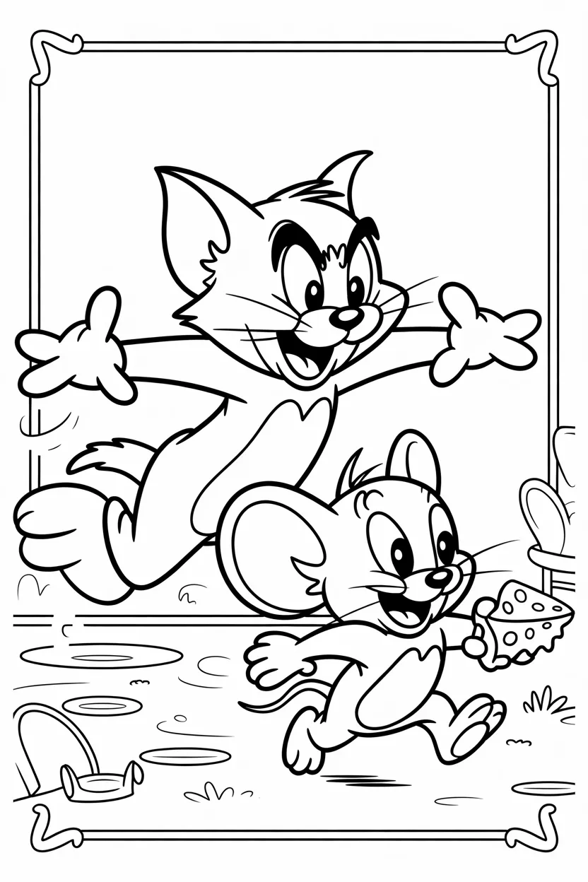 tom and jerry coloring pages free printable