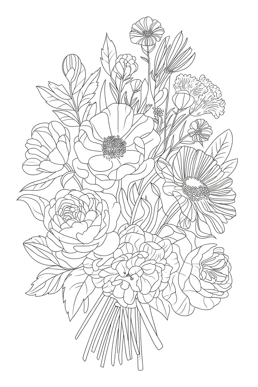 flowers coloring pages