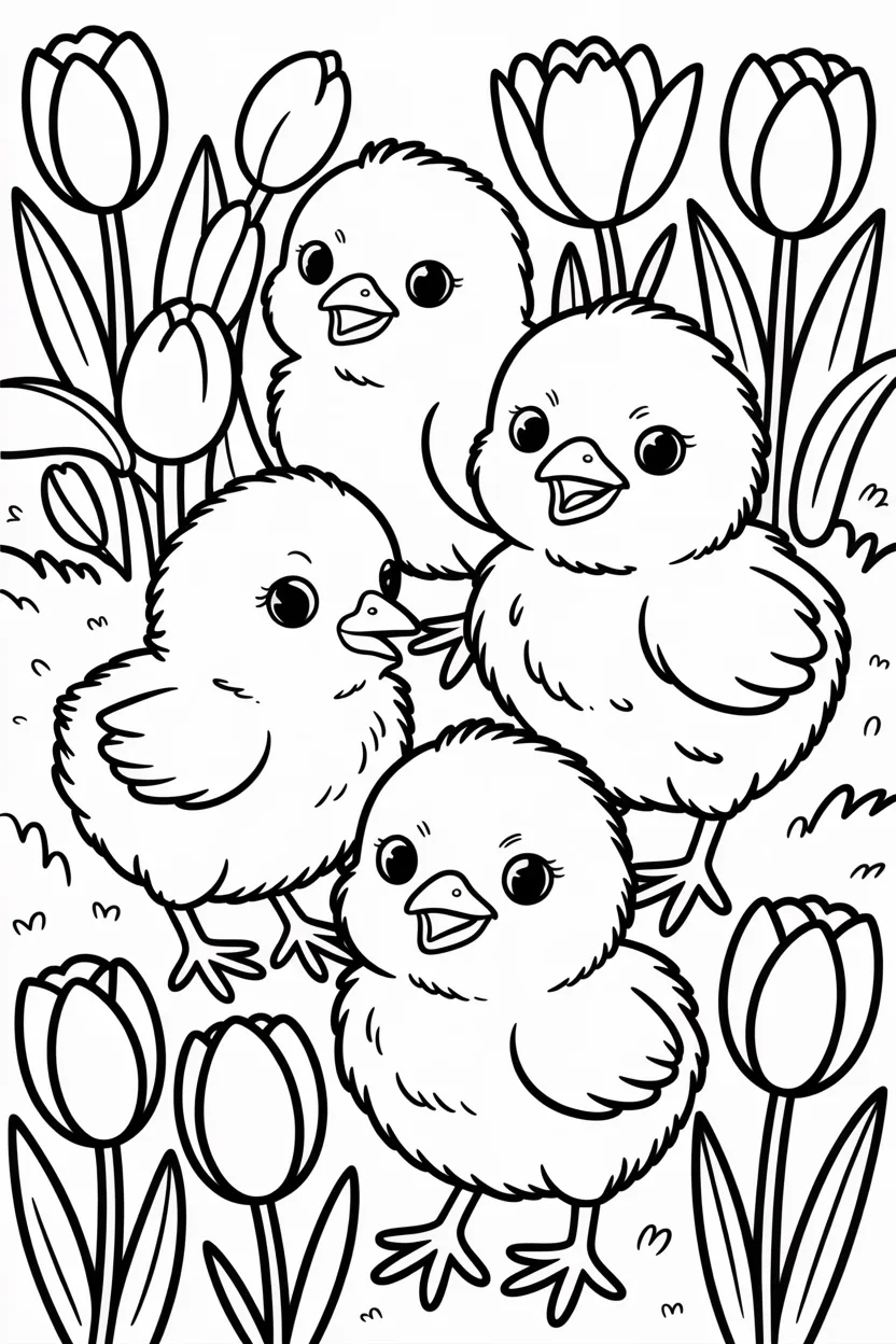 cute chicks coloring pages free printable