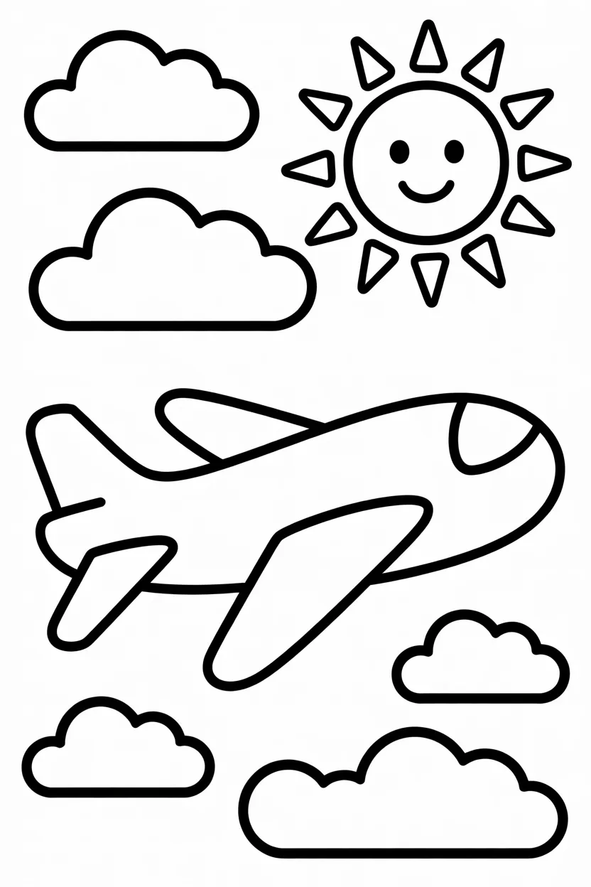 Airplane coloring pages free printable