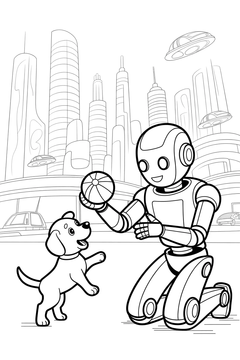 Robot coloring pages free printable