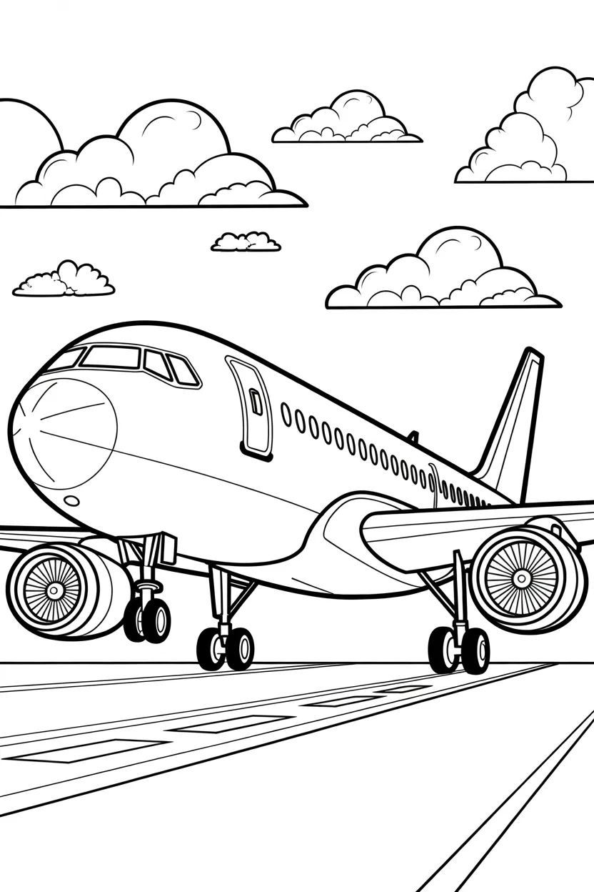 5 Aeroplane coloring pages free printable