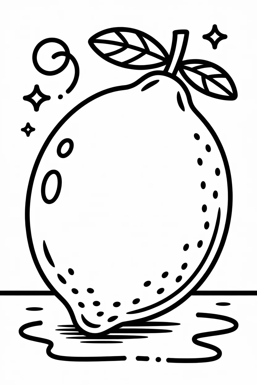 5 Lemon coloring pages free printable