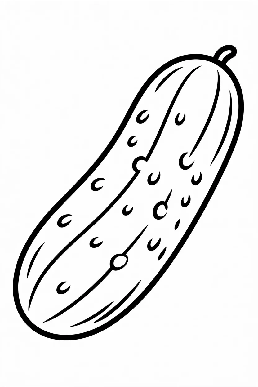 5 Cucumber coloring pages free printable