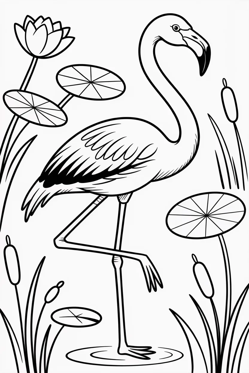 5 Flamingo coloring pages free printable