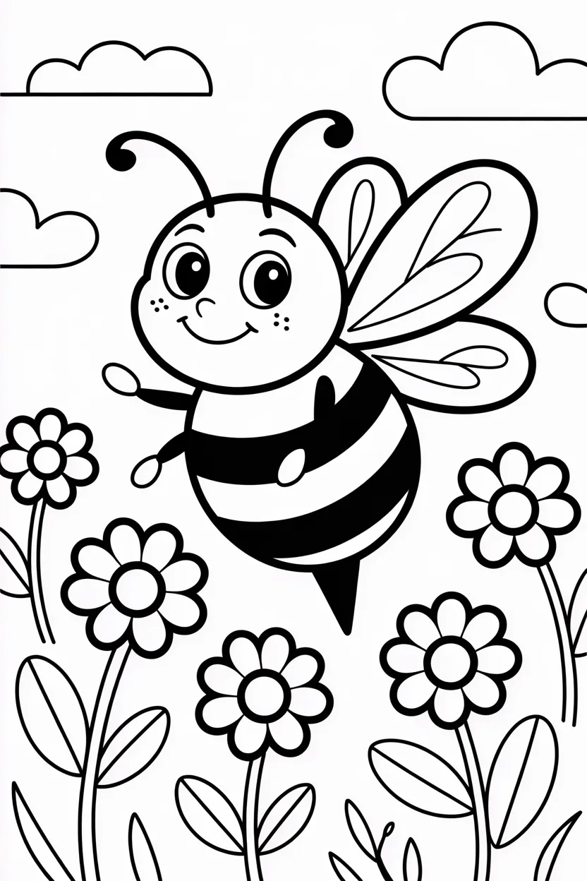 5 Honey bee coloring pages free printable