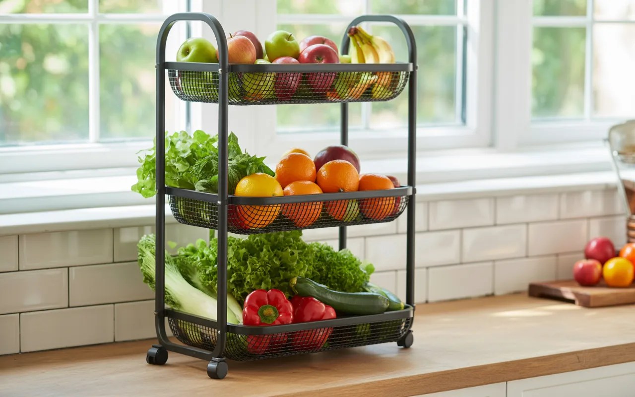 Rolling Produce Tower