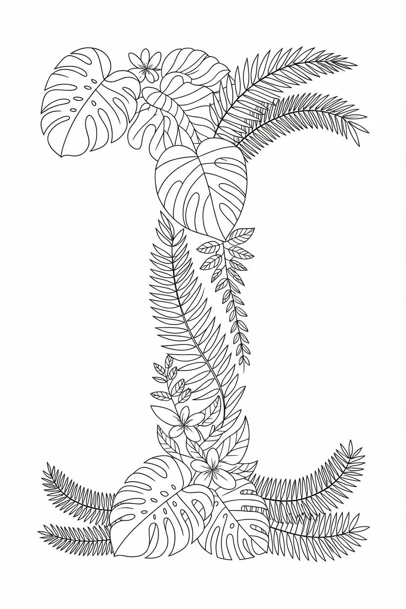 alphabet letter I coloring pages free printable