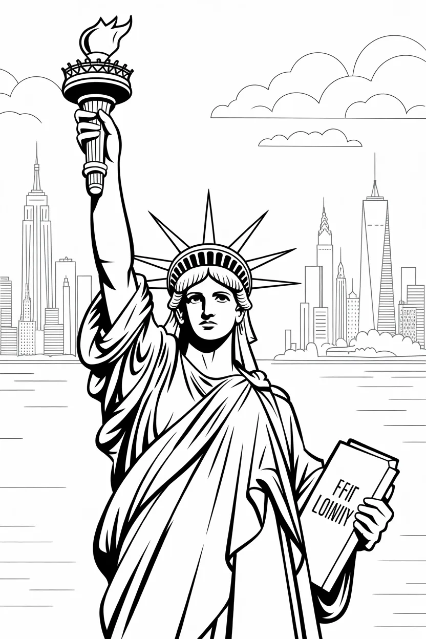 Statue of Liberty coloring pages