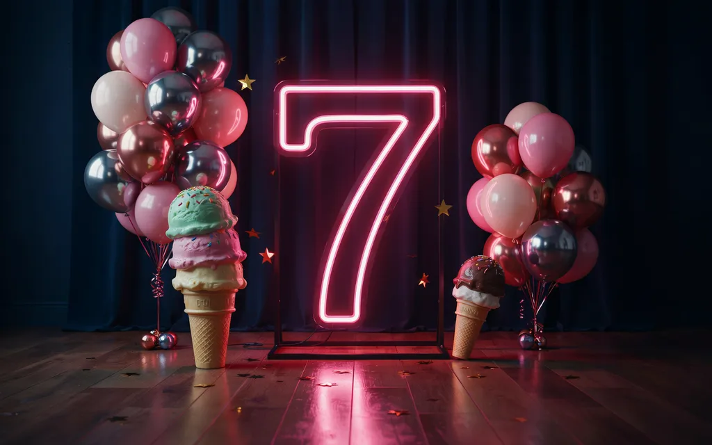 Neon Number Highlight