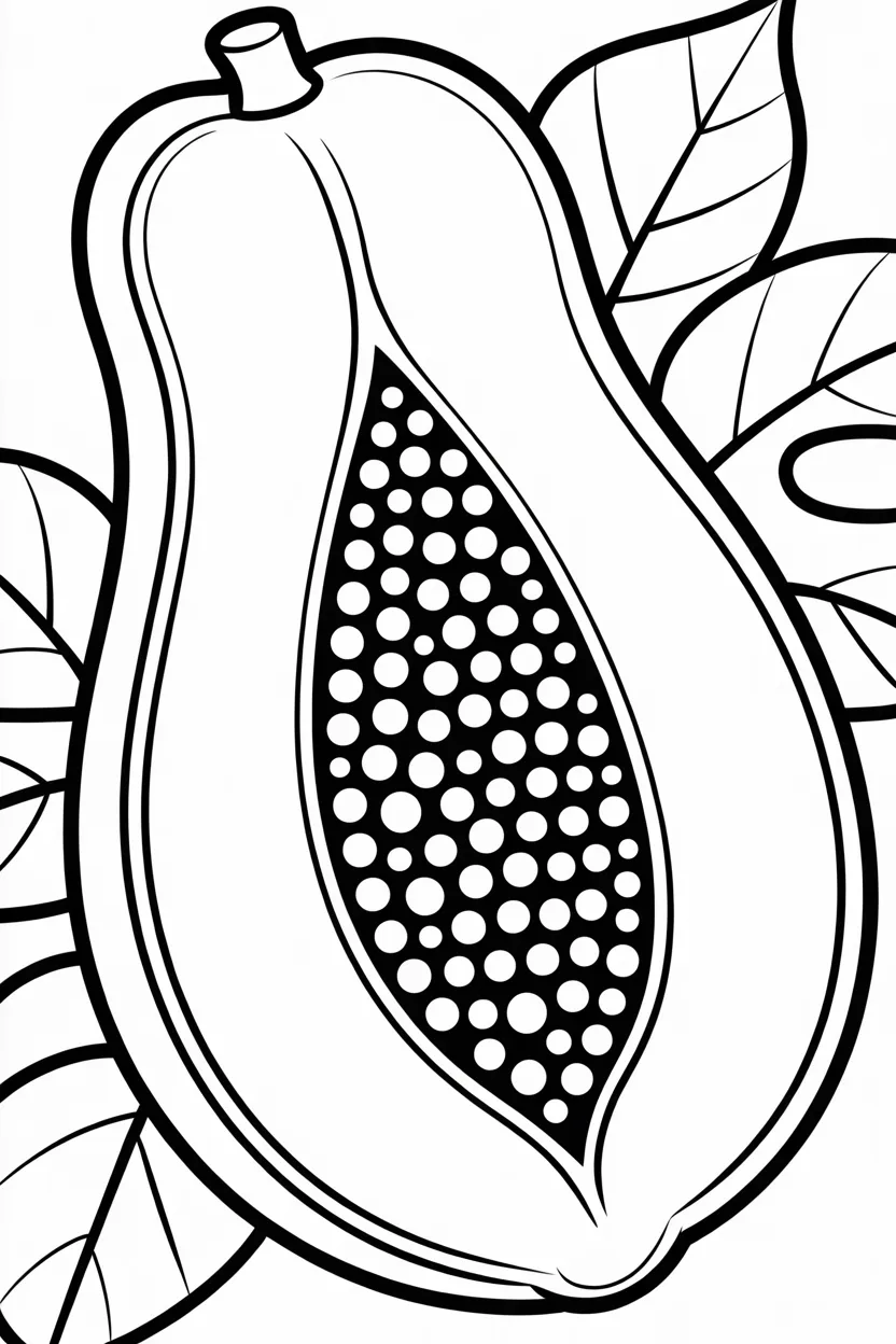 5 Papaya coloring pages free printable