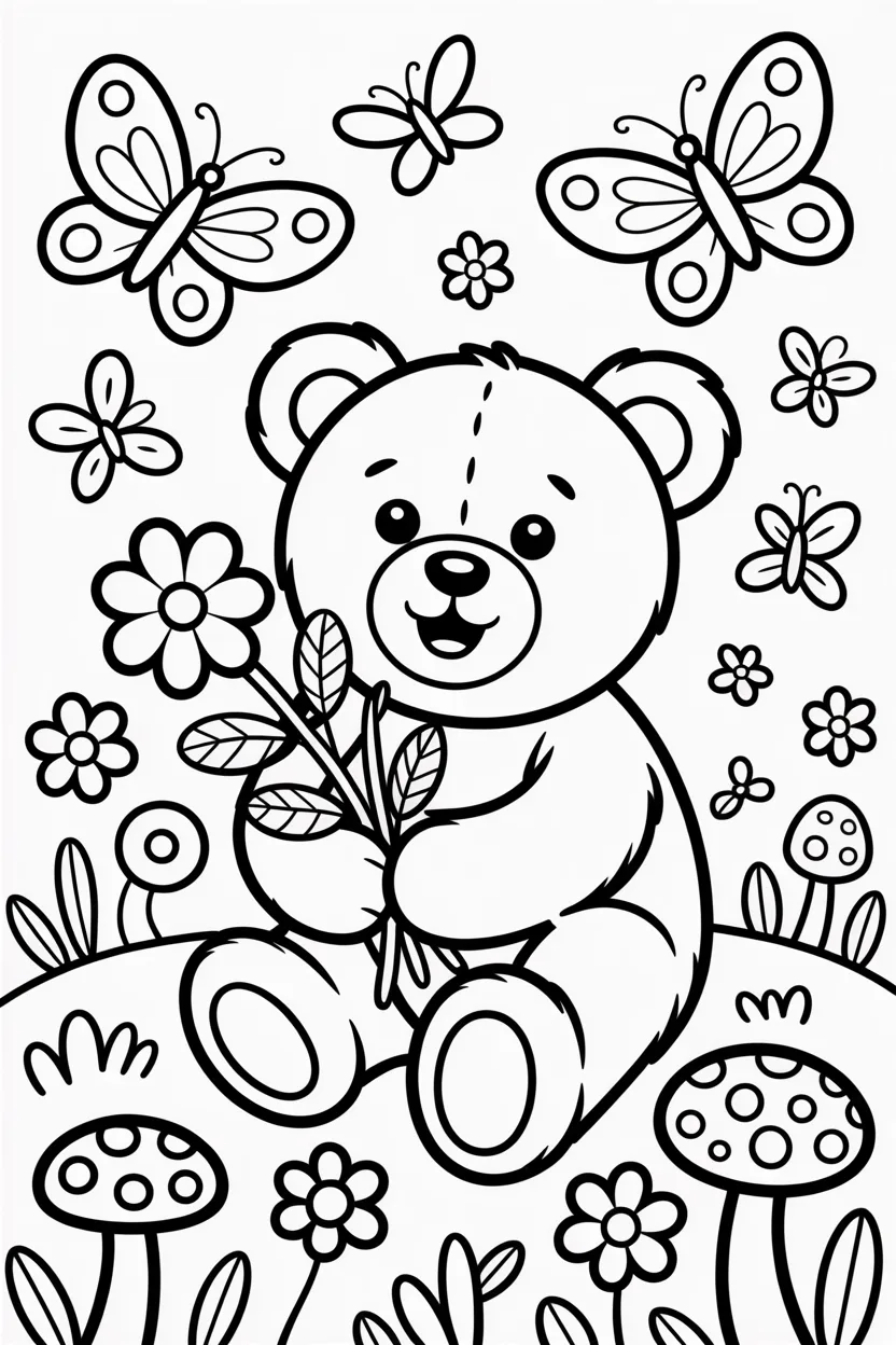 cute bear coloring pages free printable