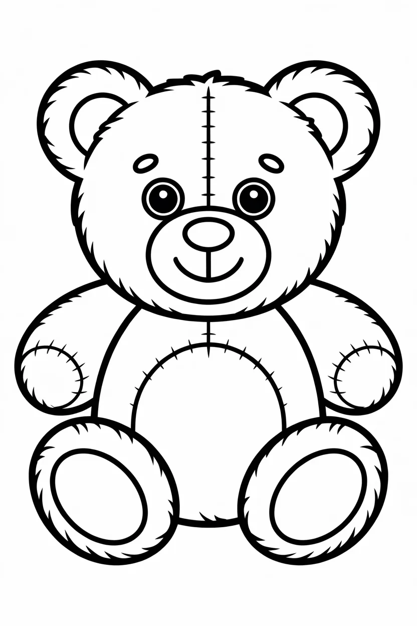 5 Teddy bear coloring pages free printable