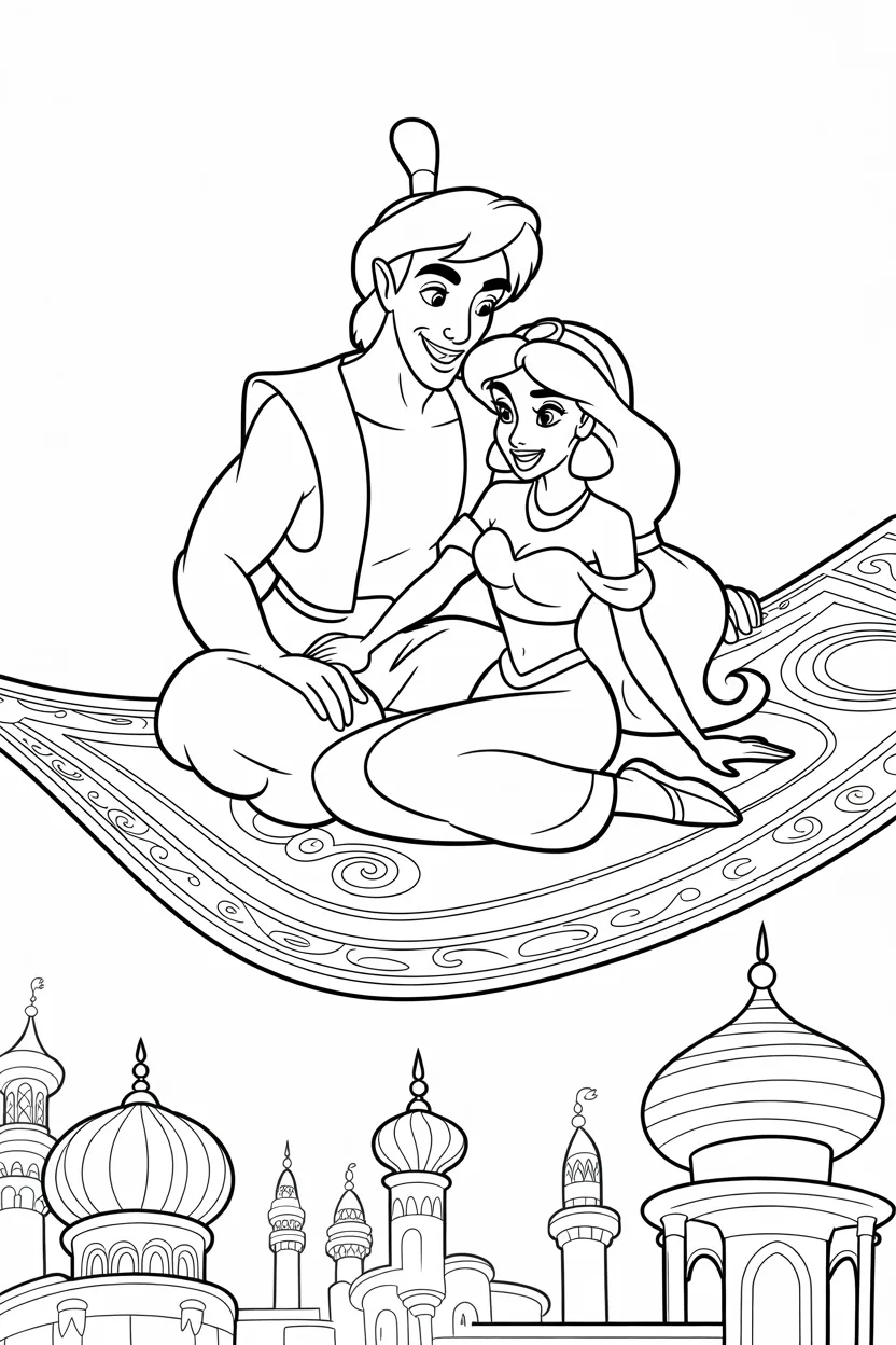 Aladin coloring pages free printable