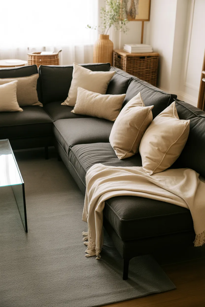Living Room With Grey Couch Ideas