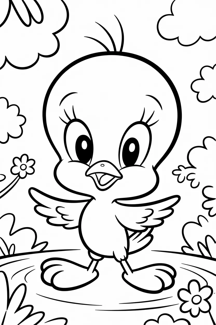 tweety coloring pages free printable