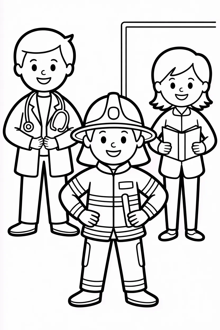 community helpers coloring pages free printable