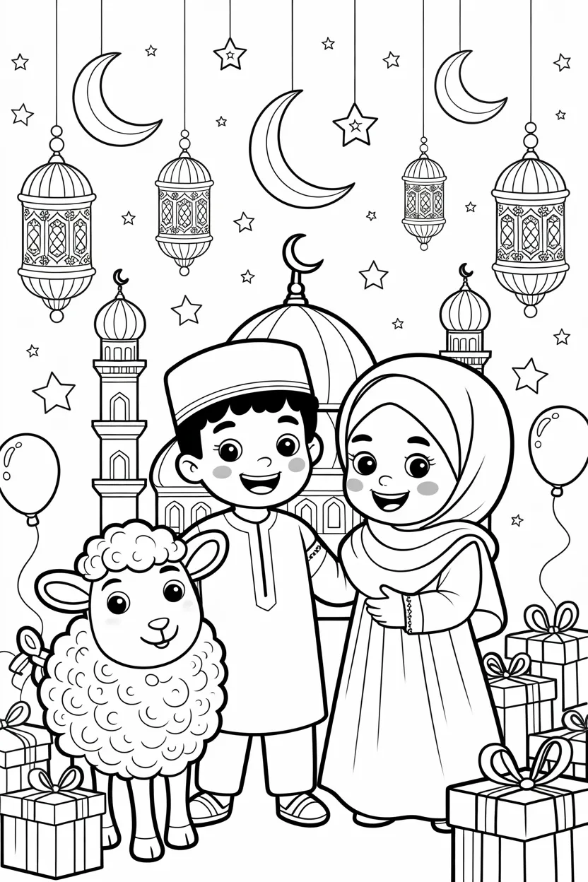 5 Eid ul Adha Coloring Pages Free Printable