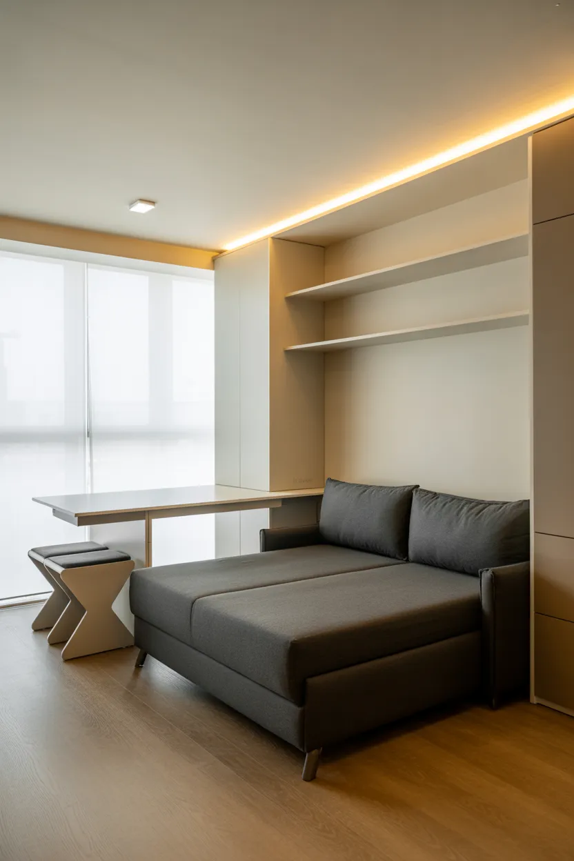Living Room and Bedroom Combo Ideas